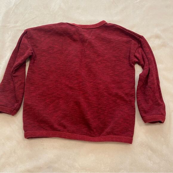 Zara Kids Embroidered Sweatshirt sz 6 Red Zara Sweatshirt - Picture 5 of 7